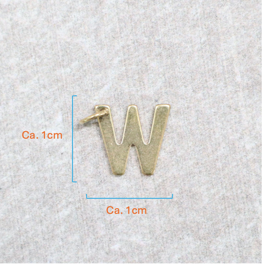 Bedel | Roestvrijstaal | Letter W | Goud
