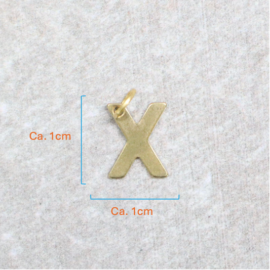 Bedel | Roestvrijstaal | Letter X | Goud