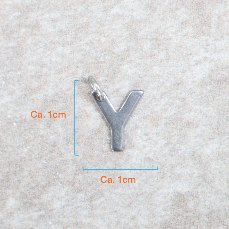 Bedel | Roestvrijstaal | Letter Y | Zilver