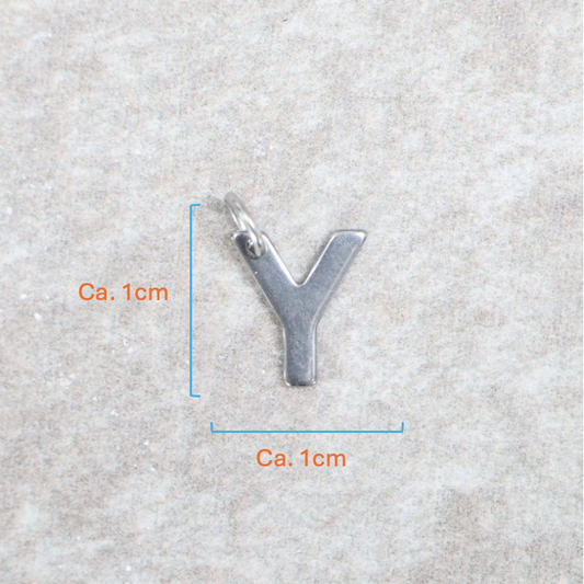 Bedel | Roestvrijstaal | Letter Y | Zilver