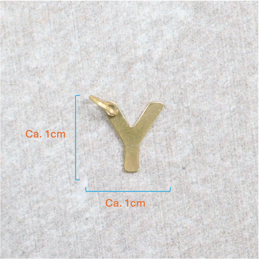Bedel | Roestvrijstaal | Letter Y | Goud