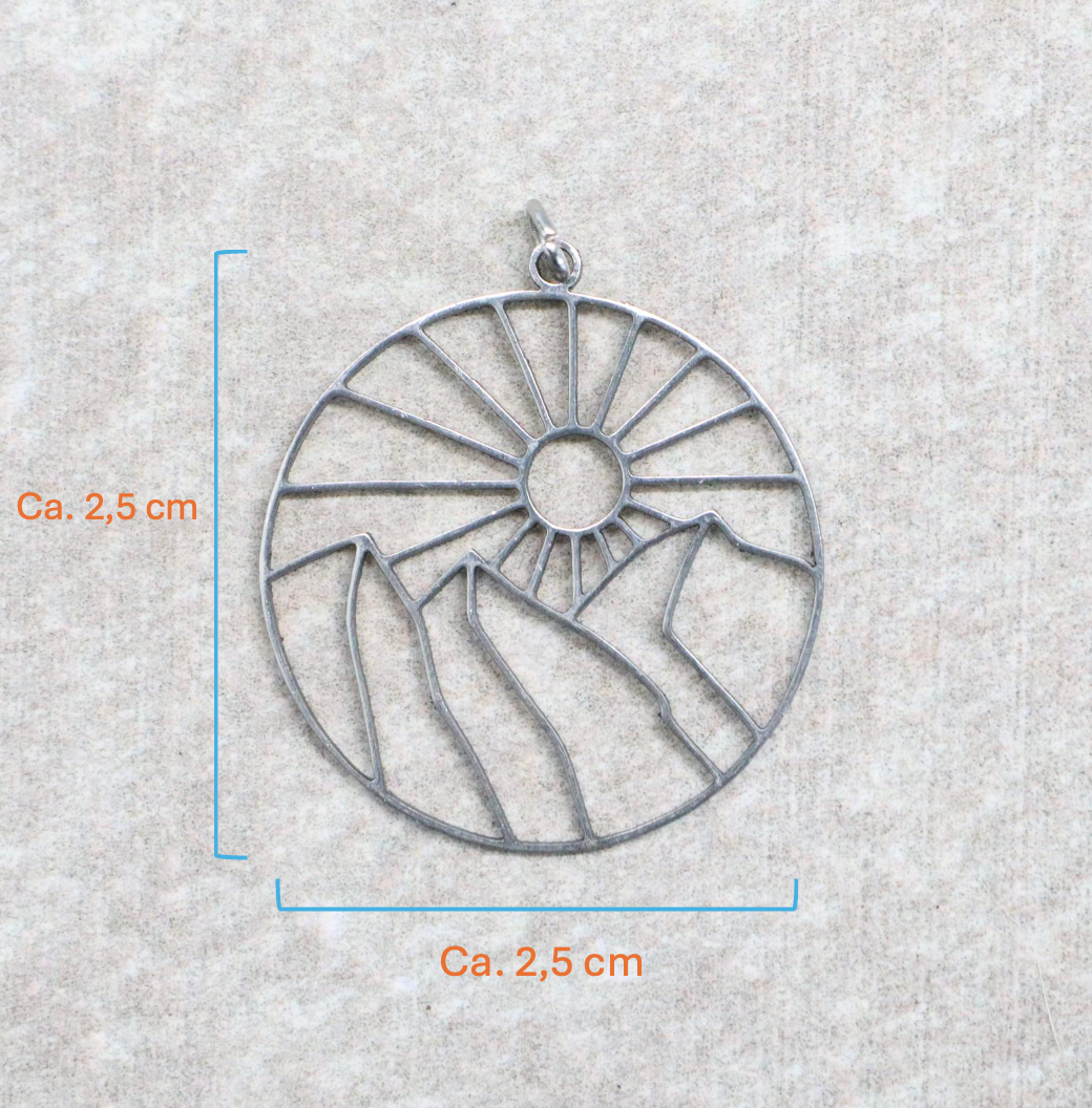 Bedel | Roestvrijstaal | Zon Bergen | Zilver