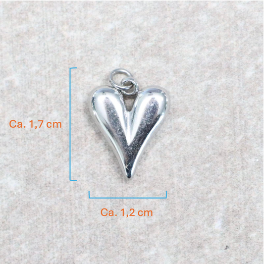 Bedel | Roestvrijstaal | Hart | Zilver