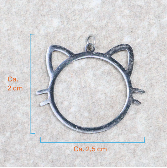 Bedel | Roestvrijstaal | Kat | Zilver
