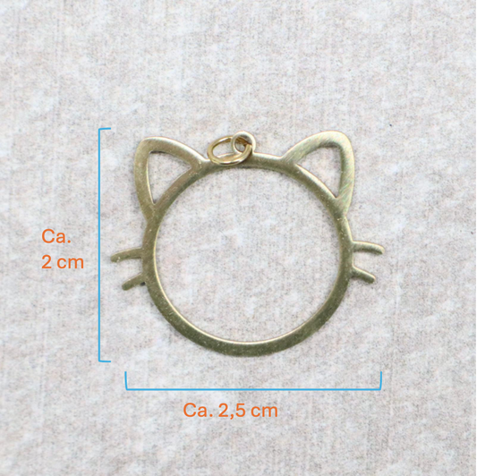 Bedel | Roestvrijstaal | Kat | Goud