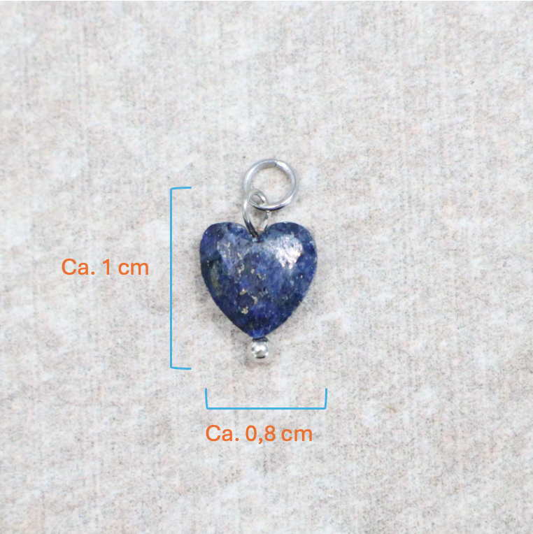 Bedel | Natuursteen | Lapis lazuli hartje | Zilver
