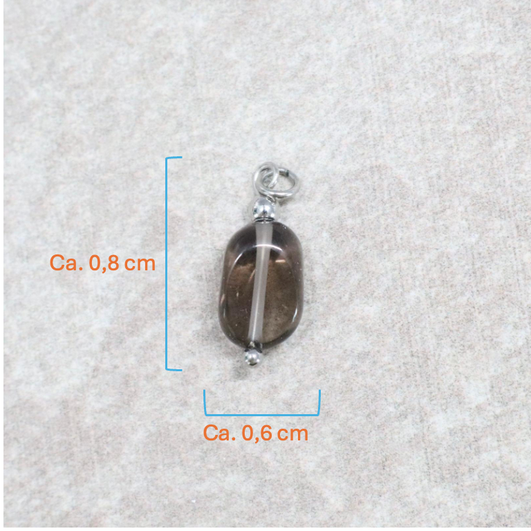 Bedel | Natuursteen | Rookkwarts | Zilver