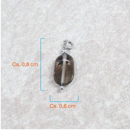 Bedel | Natuursteen | Rookkwarts | Zilver
