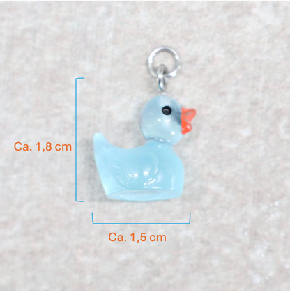 Bedel | Overig | Eend | Lichtblauw transparant | Zilver