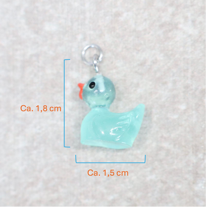 Bedel | Overig | Eend | Turquoise transparant | Zilver