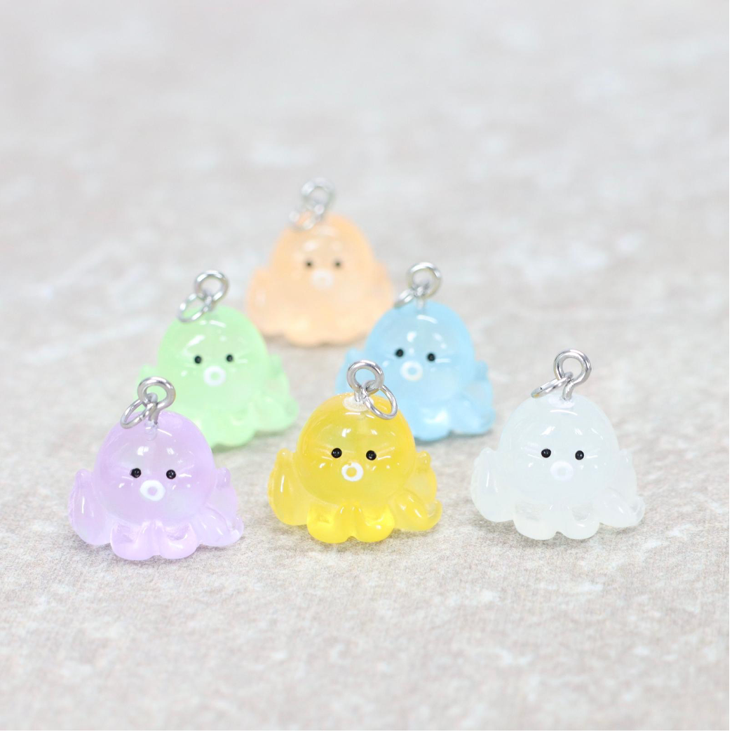 Bedel | Overig | Octopus | Roze transparant | Zilver