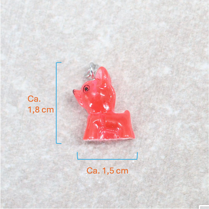 Bedel | Overig | Hond | Rood transparant | Zilver