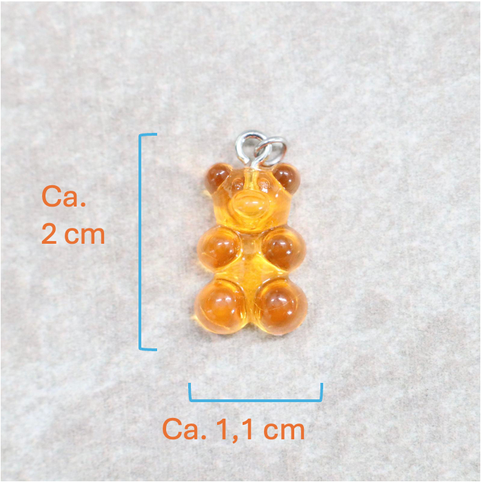 Bedel | Overig | Gummy beer 2D | Geel transparant | Zilver