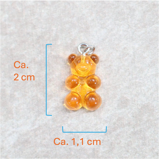 Bedel | Overig | Gummy beer 2D | Geel transparant | Zilver