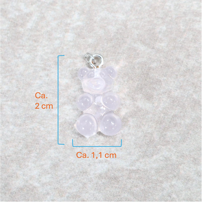 Bedel | Overig | Gummy beer 2D | Lichtroze transparant | Zilver