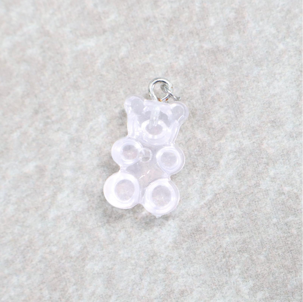 Bedel | Overig | Gummy beer 2D | Lichtroze transparant | Zilver