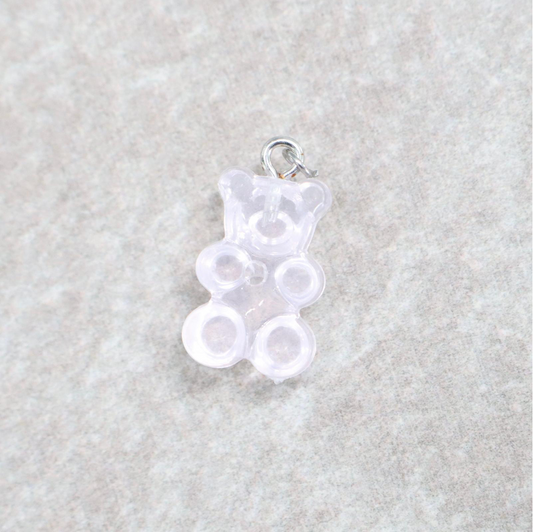 Bedel | Overig | Gummy beer 2D | Lichtroze transparant | Zilver