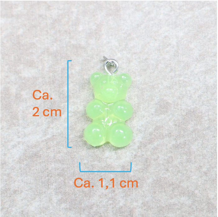Bedel | Overig | Gummy beer 2D | Groen transparant | Zilver
