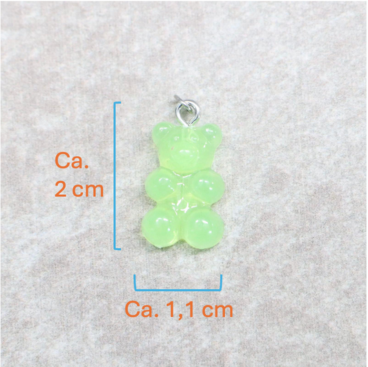 Bedel | Overig | Gummy beer 2D | Groen transparant | Zilver