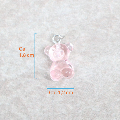 Bedel | Overig | Teddy beer | Roze transparant | Zilver