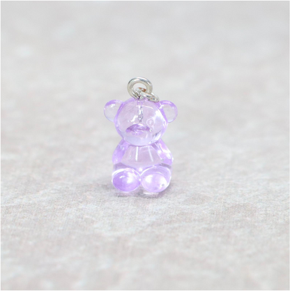 Bedel | Overig | Teddy beer | Paars transparant | Zilver