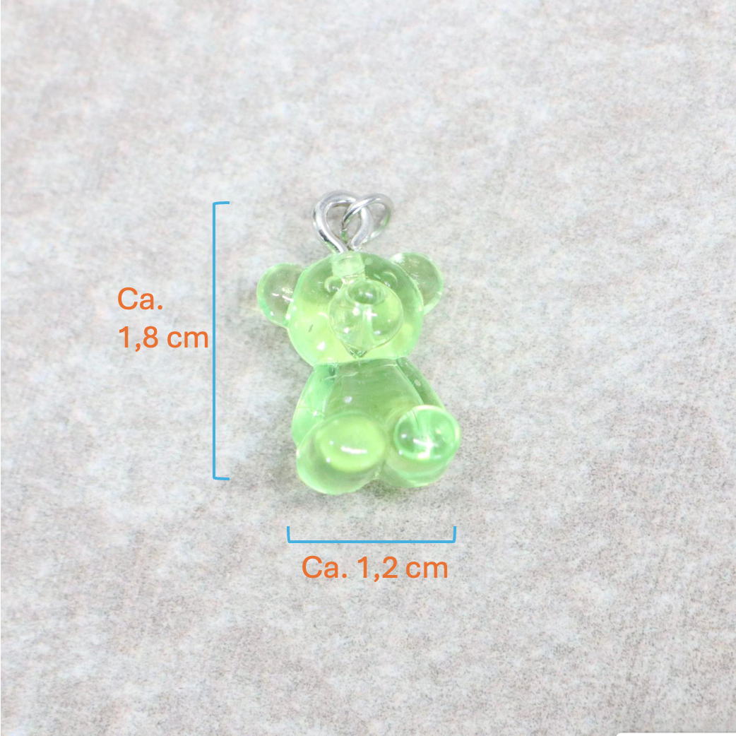 Bedel | Overig | Teddy beer | Groen transparant | Zilver