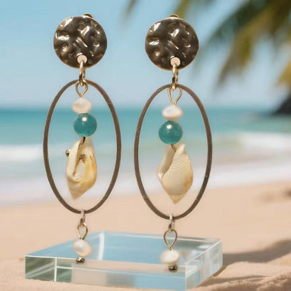 LAGOON CURAÇAO | Oorbellen | turquoise | rvs