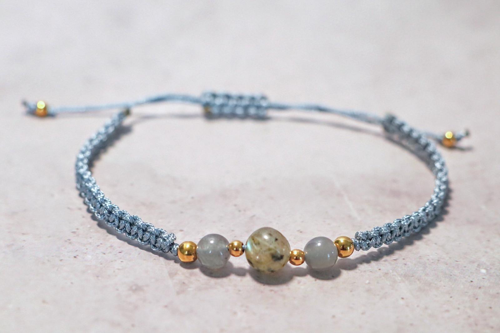 🌎🪢 NOMAD KNOTS | GRIJS BLAUW | GOUD 🪢🌎