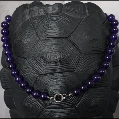 PURPLE ISTANBUL | Chalcedoon natuursteen ketting | 12mm | ca. 50cm