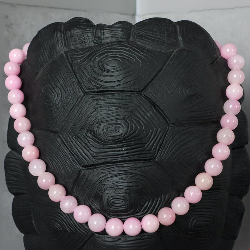 KYOTO PINK | Kwarts natuursteen ketting | 12mm | ca. 50cm