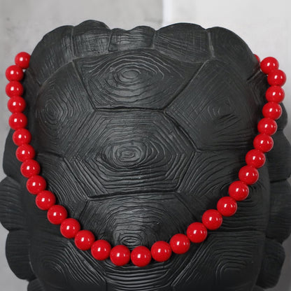 MARRAKECH RED | Koraal natuursteen ketting | 12mm | ca. 50cm