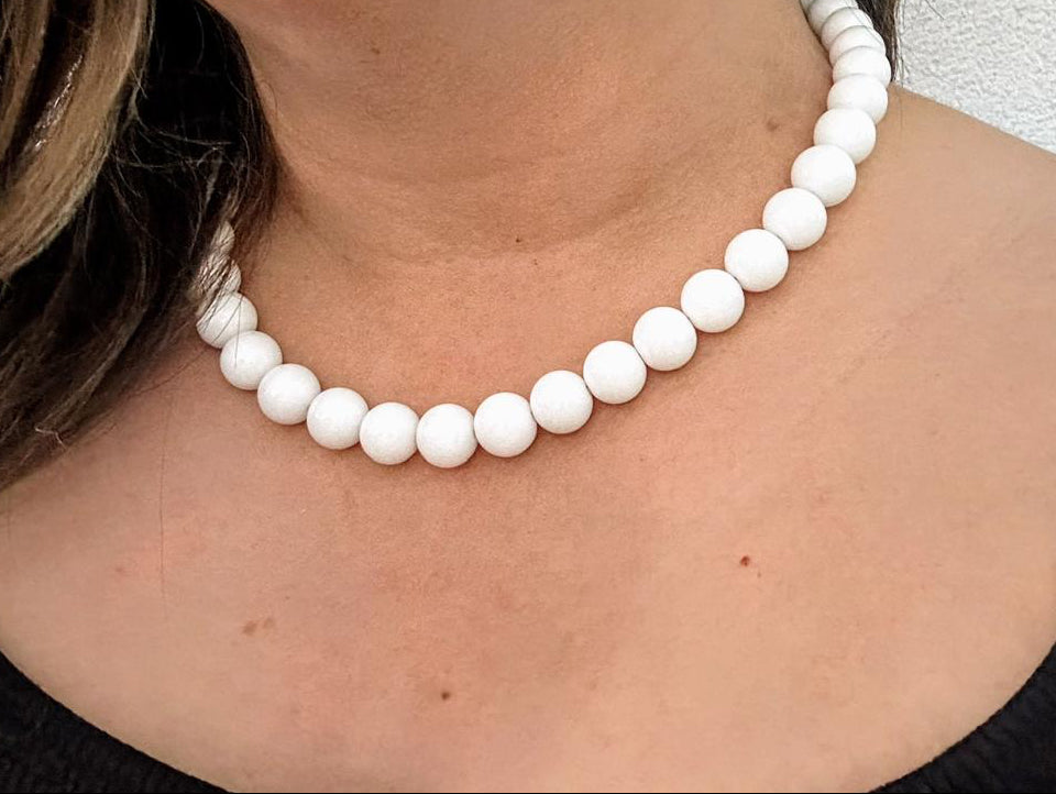 📿💥 BOLD BEADS | SANTORINI WHITE | 50CM 💥📿