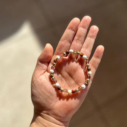 NAMIBIA GOLDEN DUNE | Natuursteen armband mix | 6mm | Normal Fit
