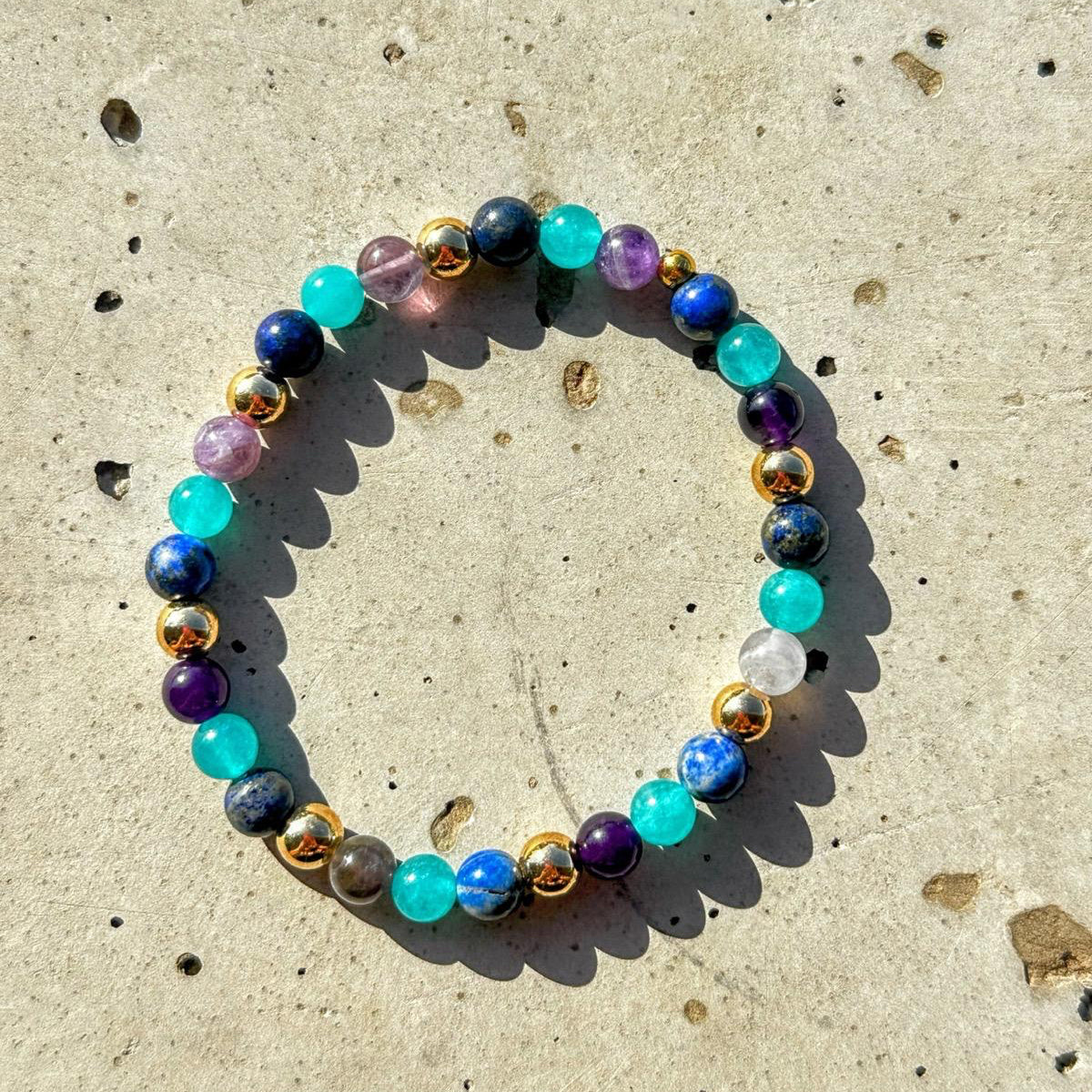 MAUI MOONRISE | Natuursteen armband mix | 6mm | Normal Fit