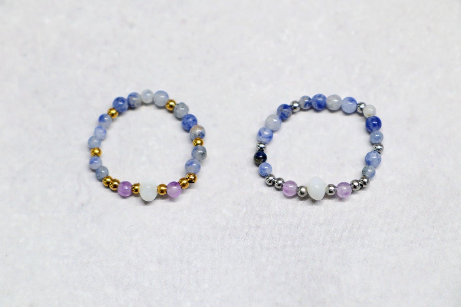 🐚✨ SHELLIGHT RING | BLAUW | GOUD ✨🐚