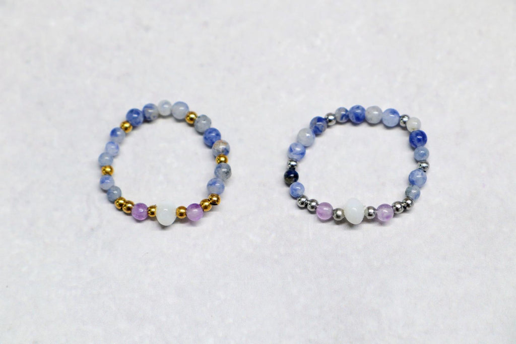 🐚✨ SHELLIGHT RING | BLAUW | ZILVER ✨🐚