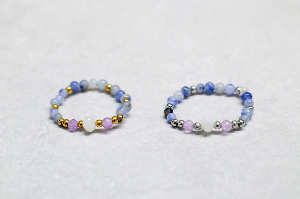 🐚✨ SHELLIGHT RING | BLAUW | ZILVER ✨🐚