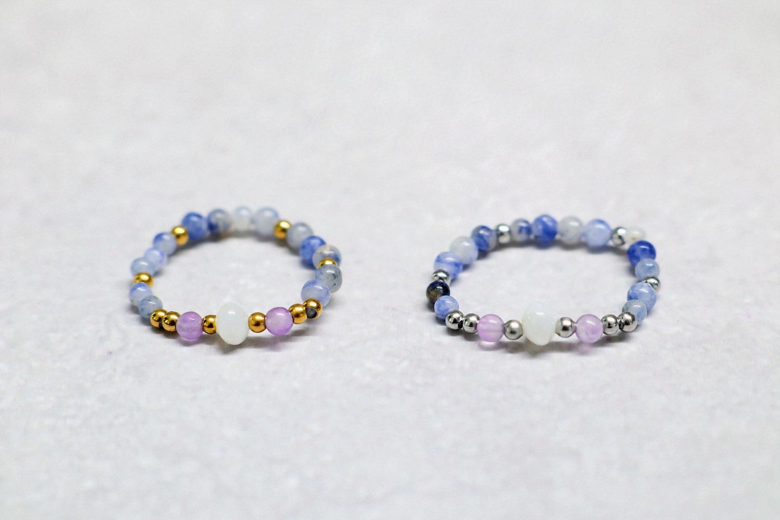 🐚✨ SHELLIGHT RING | BLAUW | ZILVER ✨🐚