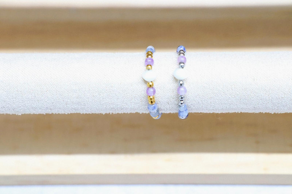 🐚✨ SHELLIGHT RING | BLAUW | ZILVER ✨🐚