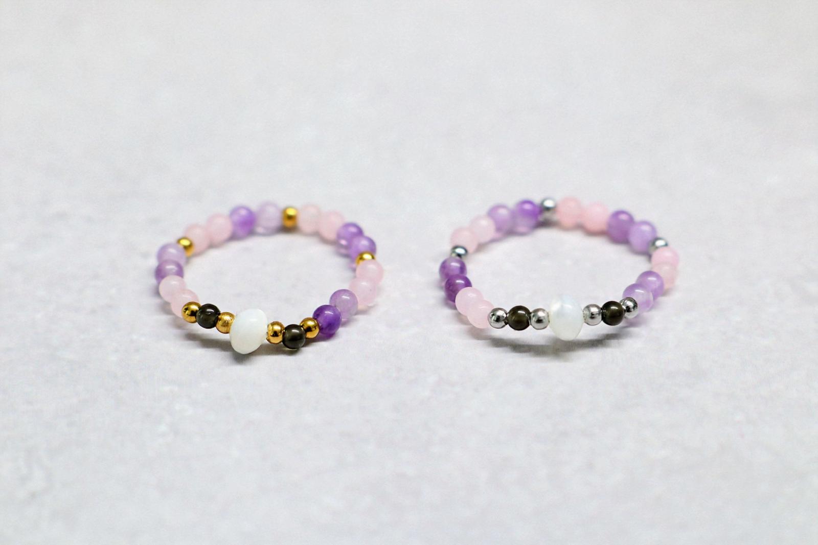 🐚✨ SHELLIGHT RING | ROZE PAARS | ZILVER ✨🐚