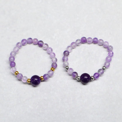 MINERAL PURPLE | Amethist ring | Goudkleurig | One size