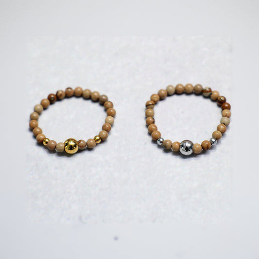 METALSHINE BROWN | Howliet ring | Goudkleurig | One size