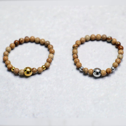 METALSHINE BROWN | Howliet ring | Zilverkleurig | One size