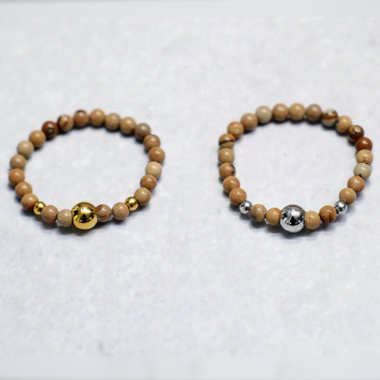 METALSHINE BROWN | Howliet ring | Zilverkleurig | One size
