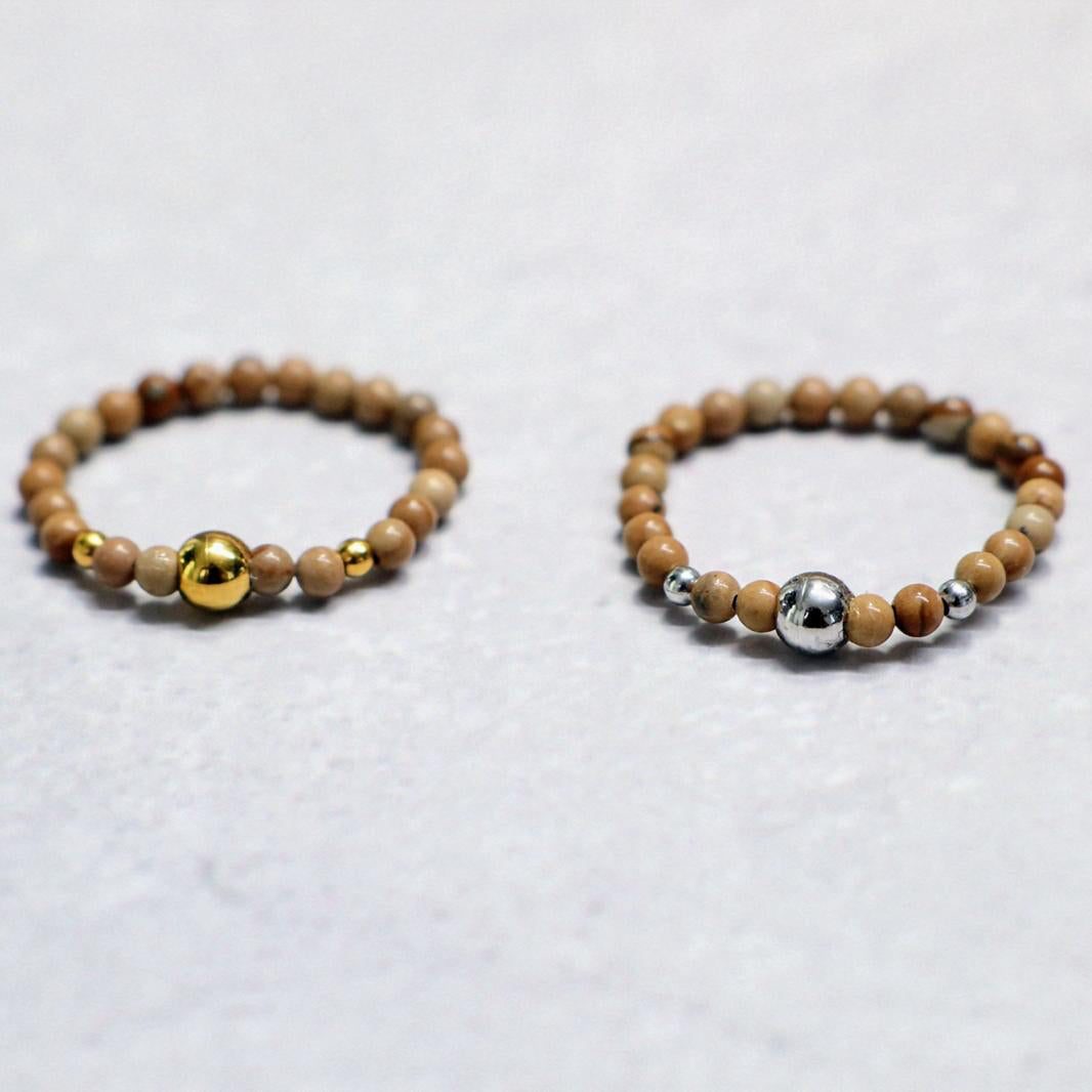METALSHINE BROWN | Howliet ring | Zilverkleurig | One size