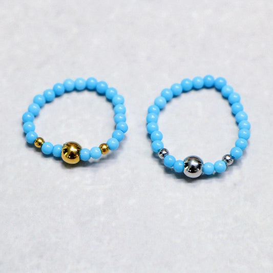 METALSHINE TURQUOISE | Howliet ring | Goudkleurig | One size