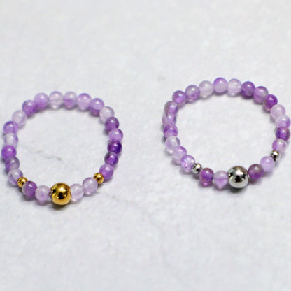 METALSHINE PURPLE | Amethist ring | Goudkleurig | One size