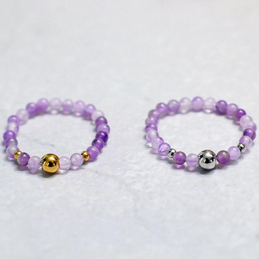 METALSHINE PURPLE | Amethist ring | Goudkleurig | One size