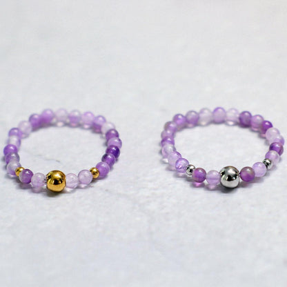 METALSHINE PURPLE | Amethist ring | Goudkleurig | One size