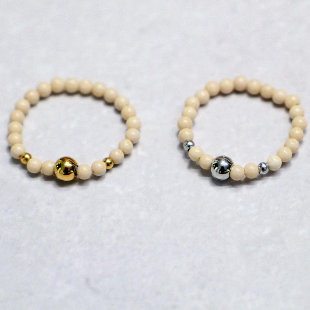 METALSHINE WHITE | Howliet ring | Goudkleurig | One size